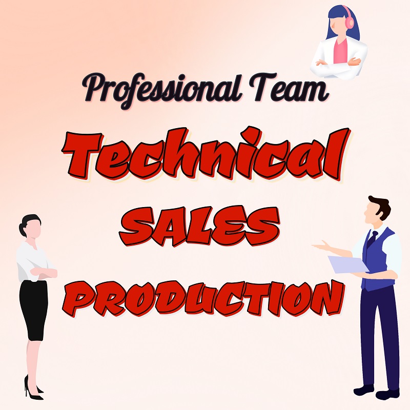 Profesionální tým: technický, obchodní a výrobní tým