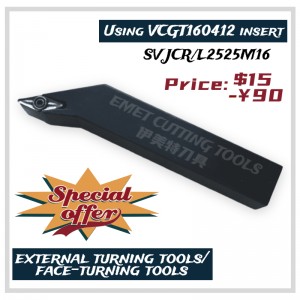 Nástroje pro řezání EMET, externí soustružnickénářadí,nástroje pro otáčení, ocelové soustružení, SVJCR2525M16, SVJC NSVJP, SVQC NSVQP, SVHC NSVHP, SVLC NSVLP, SVVC NSVVP, SVXC NSVXP, SVZC NSVZP, VCGT16, VCGT22 , VPGT22.